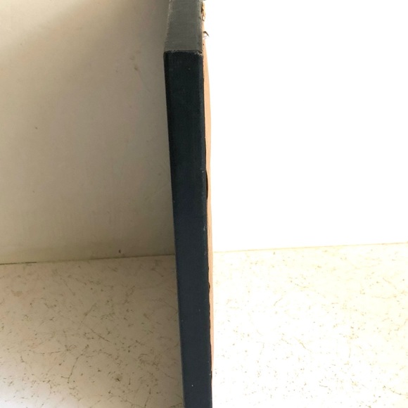 Vtg PEG WHEELER HOPE Framed peaches print embossed mat distressed black frame - Picture 8 of 10